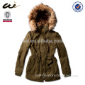 2015 fur winter coat woman jacket;warm jacket;padded jacket;military jacket